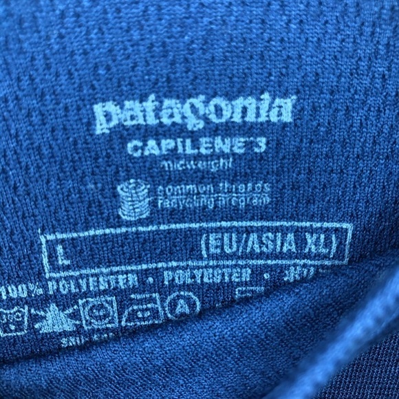 Patagonia Blue Capilene 3 Long sleeve Pullover - Picture 6 of 6